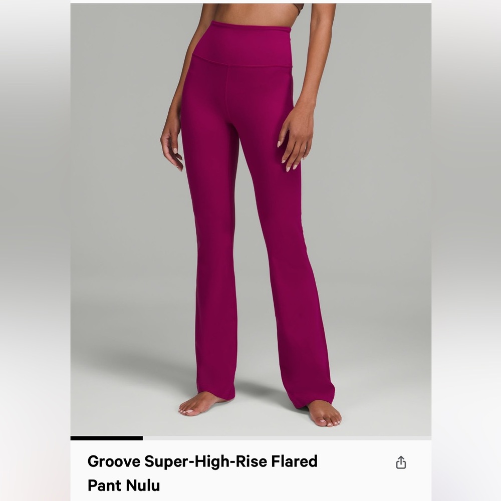 Lululemon Groove Flare Pants - Magenta Purple